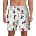 thumbnail image 3 of Uemuo Yoga Labrador Retriever Pattern Mens Swim Trunks Quick Dry Board Shorts with Mesh Lining, Stretch Beach Shorts Quick Dry No-Chafing Board Shorts-Medium, 3 of 9
