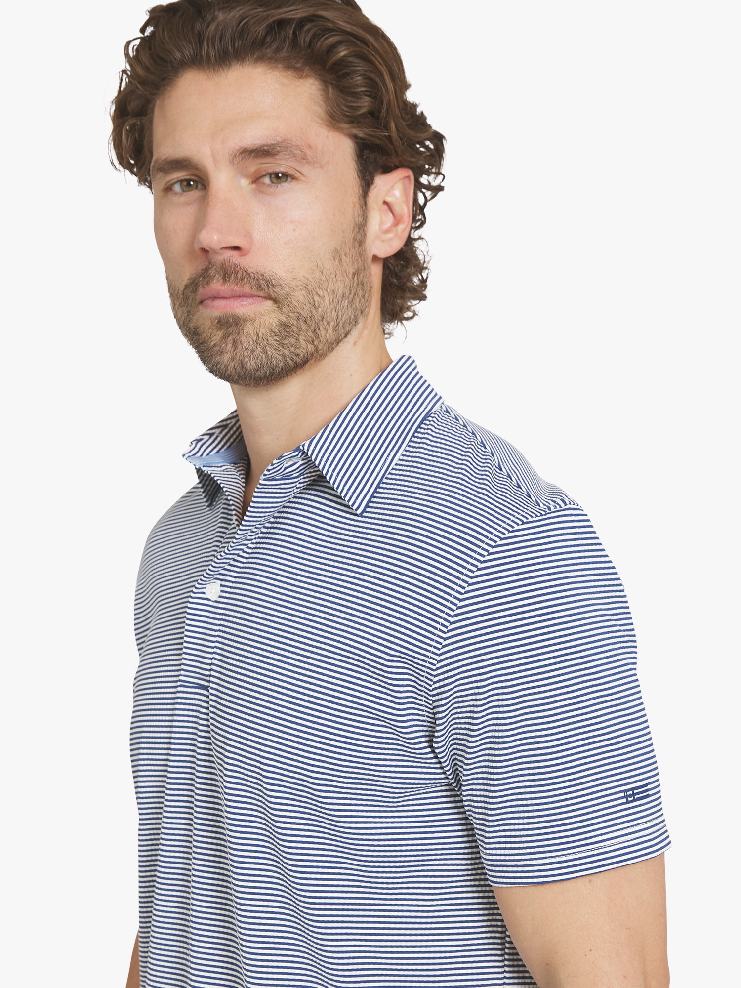 Chaps Men's Knit Seersucker Performance Polo, Sizes S - 2XL
