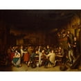 thumbnail image 2 of August Jernberg 18x15 Gold Ornate Wood Frame and Double Matted Museum Art Print Titled - Westphalian Peasants’ Revels, 2 of 4