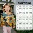 thumbnail image 2 of Xixirimido American Flag Butterfly Cow Sunflower Print Girls Toddler Sweatshirt Long Sleeve Ruffle Shoulder Pullover Sweater Graphic Crewneck Top Cozy Fall Winter Clothes, for 3-4T, 2 of 7