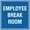 Blue, variant on Signs ByLITA Square Employee Break Room Sign - Easy Installation | Durable Material (Black) - Medium
