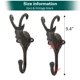 thumbnail image 5 of Sungmor Gabardina de Pared de Hierro Fundido Hooks, Cabeza Decor. de Antílope, Set x2 Colgadores Toallas Vintage Rústico Marrón, Porta Llaves, Baño/Cocina/Utilidad Hooks, Decoración de Pared, 5 of 7