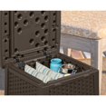 thumbnail image 3 of Suncast Elements Outdoor Resin Square Patio Storage Side Table, Java, 3 of 5