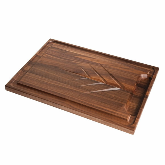 JK Adams Walnut Carving Board with Juice Grooves - 20x14- Butcher Block Cutting Board - Cutting Boards Wood - Thick Cutting Board - Hardwood Cutting Board - Great for Holiday Dinners