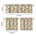 thumbnail image 6 of Fall Kitchen Curtains 24 Inch Short - 3 Panel Set, Autumn Harvest Print, Rod Pocket Window Treatment for Thanksgiving, Farmhouse, Cafe, Living Room - Machine Washable, 6 of 6