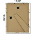 thumbnail image 5 of chalian 11x14 Picture Frame Set of 4, Display Pictures 8x10 with Mat or 11x14 without Mat, Engineered Wood with HD Plexiglass, Gallery Photo Frames for Wall or Tabletop Display, Distressed White, 5 of 16