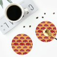 thumbnail image 4 of Fuzoiu Red Cars Print Leather Coasters Set,Drink Coasters Set of 4,for Tabletop Protection, Durable PVC Coasters,Home Décor and Housewarming Gift-Round Shape, 4 of 6