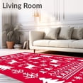 thumbnail image 2 of ODIKA 6' x 9' Machine Washable Non-Slip Area Rug, Christmas Tree High Traffic Rug, Red, 509504, 2 of 7