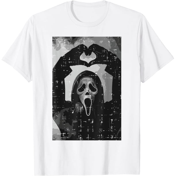 Camiseta de Halloween para hombre y mujer, diseño de cara aterradora