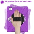 thumbnail image 3 of Funda para iPad Pro 11 2025 / 2024, Silicona Anti-caída + Capa Protectora de PC con Asa, Correa para el Hombro, Funda Protectora Resistente a Golpes y Tres Pruebas para Tablet, Morado, 3 of 6
