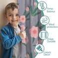 thumbnail image 3 of Blackout Kids Curtains,Pioneer Flower Floral Print Pattern Childrens Insulated Curtains Set Of 2,Bedroom Essentials,Toddler Room Decor 42"x54", 3 of 5
