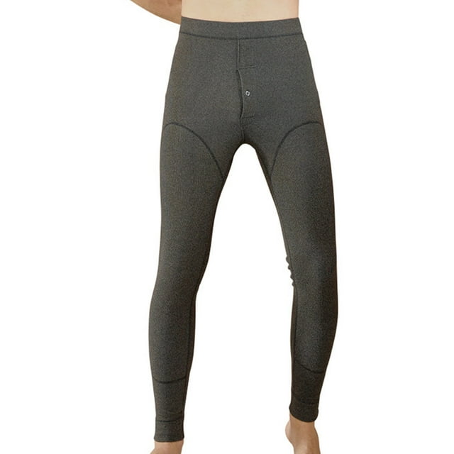 Mallas térmicas para hombre, mallas térmicas gruesas de terciopelo, Color sólido, suave, para invierno, ropa interior cálida, pantalones Prendas para la parte inferior del cuerpo Negro Gris Tipo 1 Sonducket AP013673-05