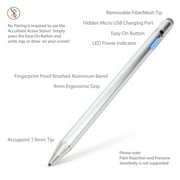 ASUS Chromebook Flip C434 Stylus Pen, BoxWave AccuPoint Active Stylus Electronic Stylus with Ultra Fine Tip for ASUS Chromebook Flip C434 - Metallic Silver