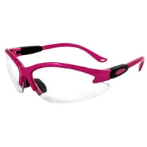 Global Vision Cougar Women's Protective Safety Glasses with Clear Lens & Hot Pink Frame