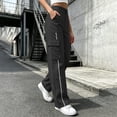 thumbnail image 2 of Ecqkame Cargo Pants for Women Multi Pocket Elastic Waist Straight Leg Solid Outdoor Pant Hiking Work Casual Travel Daily Long Trousers Black M, 2 of 6