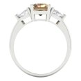 thumbnail image 4 of 2.82 ctw 3 Stone Anniversary Ring for Women | Emerald Cut Yellow Moissanite | Hyperallergenic Solid 18K White Gold, 4 of 5