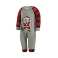 thumbnail image 2 of ZAXARRA Christmas Family Pajamas Set Santa Plaid Print Tops+Trouser/Romper, 2 of 9