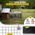 thumbnail image 4 of KFFKFF Metal Mesh, Dimensions 48" x 50' & Mesh Size 1"x1", Vinyl Coated Galvanized Steel 16 Gauge Poultry Netting, Comes with Cutting Tool & Pair of Textile Hand Covers, 4 of 9