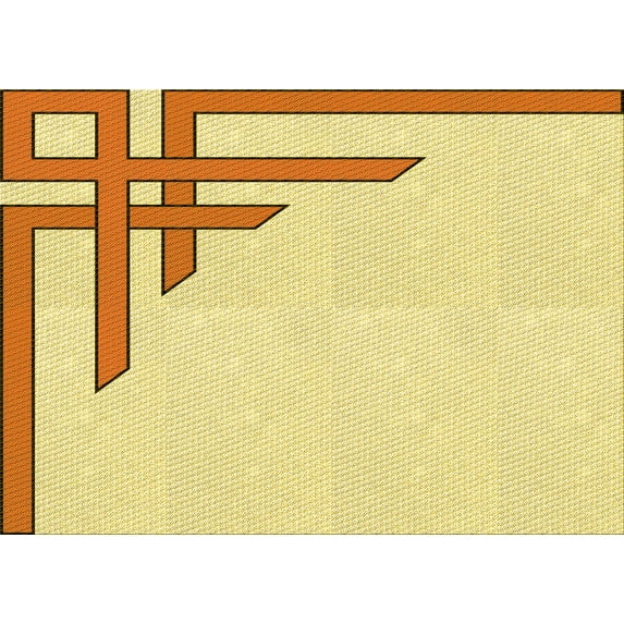 Ahgly Company Machine Washable Indoor Rectangle Transitional Sun Yellow Area Rugs, 8' x 12'