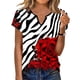 thumbnail image 1 of Camisetas de Manga Corta de Verano para las Mujeres No Posicionadas Impresas con Cuello en V de Color Sólido, Camisetas de Verano de Manga Corta de las Mujeres, 1 of 7