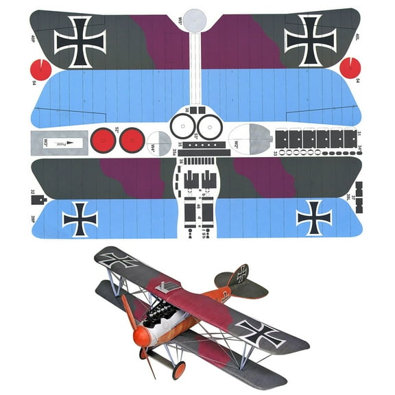 DIY Paper Model Aircraft Toy Britain Albatross D.V Fighter Unassembled Paper Model Kit for Gift