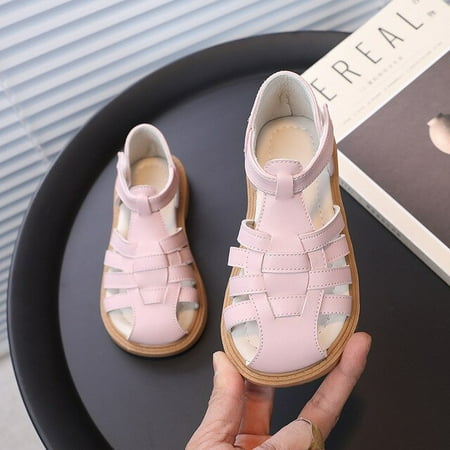 

DancePeanut Girls Summer Sandals Baby Girls Roman Style Beach Shoes 1-6 Years Children Summer Shoes Kids Flower Soft Sole Sandals