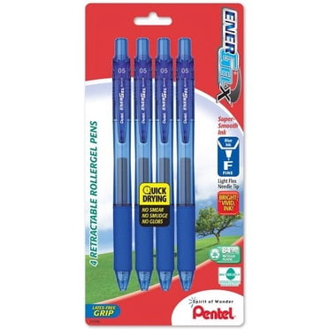 Pentel EnerGel-X Retractable Liquid Gel Pen, Fine Needle Point 0.5 mm ...