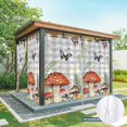 thumbnail image 6 of Outdoor Curtains for Patio Waterproof, Spring Mushrooms Outdoor Privacy Panels Grommet, Farmhouse Pastoral Botanical Gray Plaid Blackout Outside Curtains for Porch/Cabana 54"x95", 1 Panel, 6 of 8