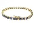 thumbnail image 5 of 12CT Princess Cut Lab Created Sapphire Tennis Bracelet 14K Yellow Gold Plated Sterling silver, 5 of 5