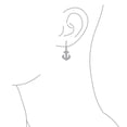 thumbnail image 3 of Bling Jewelry Womens Boat Anchor Dangle Chandelier Earrings CZ Accents Silver, 3 of 4