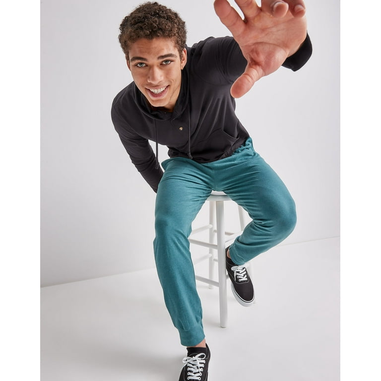 Hanes Men s Cotton Jersey Joggers Regular Fit Adjustable Waistband Side Pockets 30.5 Inseam Walmart