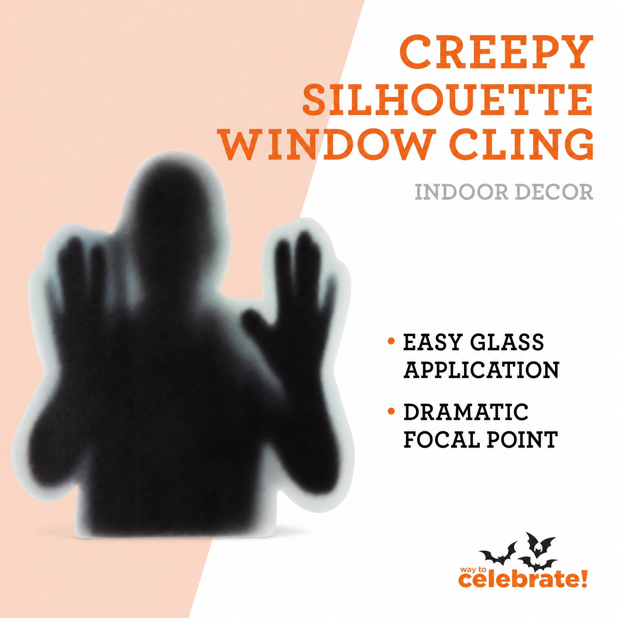 Creepy Silhouette Window Cling, Multicolor, 11.75" x 17", Halloween by Way To Celebrate
