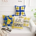 thumbnail image 2 of Lemon Pillow Covers 18x18 Inch Set of 4 Farmhouse Summer Decor Lemons with Blue Background Holiday Decorative Throw Pillow Cases Cushion Cover Outdoor Fruits for Home (Lemon 4), 2 of 6