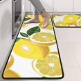 thumbnail image 2 of Kitchen Rugs Sets Of 2,Yellow Lemon Fruit Slices White Pattern Anti Fatigue Kitchen Mat Rugs Non Slip Washable,Decorative Kitchen Floor Mats for Kitchen,Sink,Laundry,17"x47"+17"x47", 2 of 5