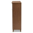 thumbnail image 5 of Baxton Studio Coolidge Modern and Contemporary Walnut Finished 11-Shelf Wood Shoe Storage Cabinet with Drawer, 5 of 7