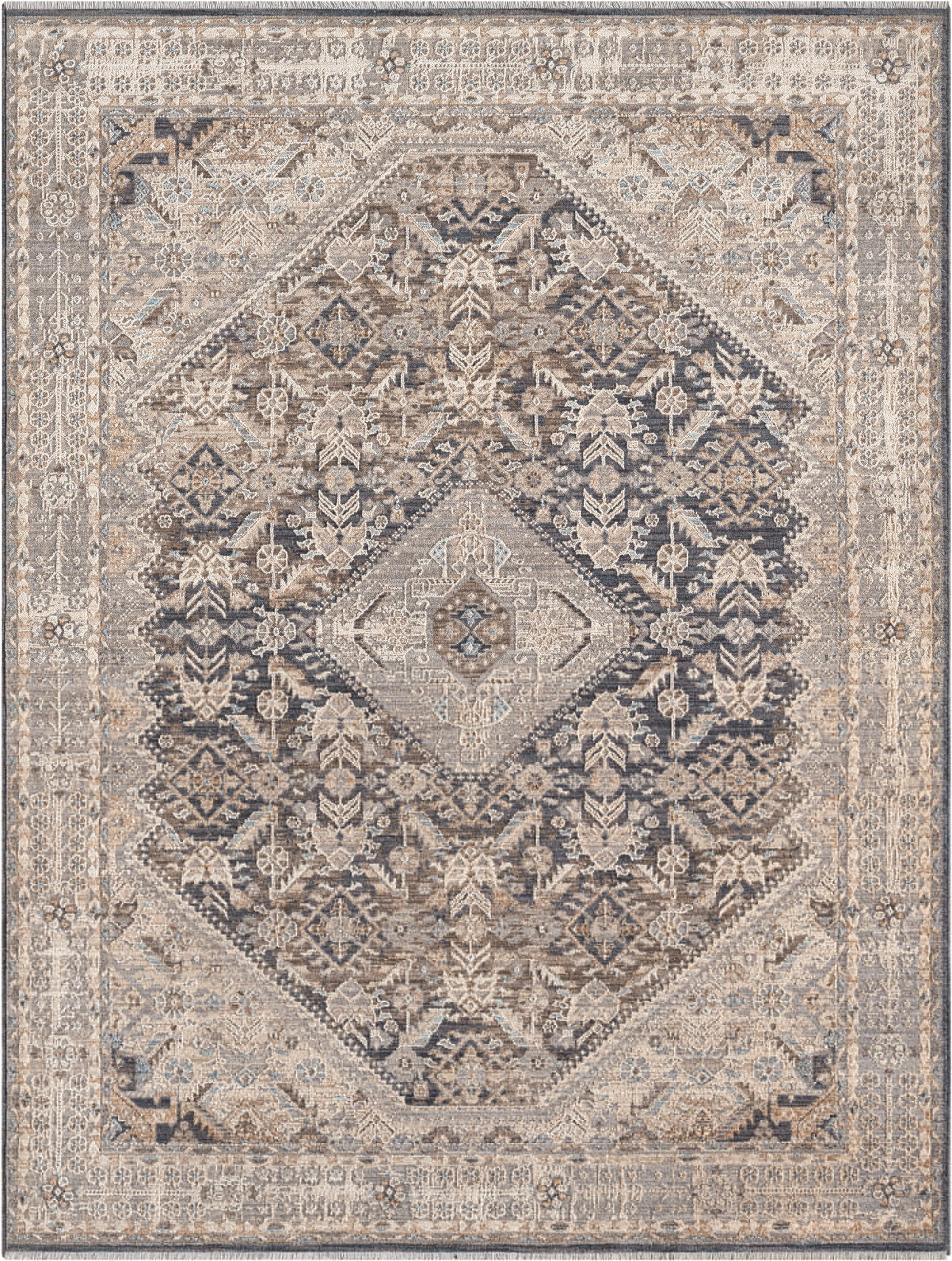 United Weavers Utopia Eugene Oriental Border Area Rug, Brown, 9'10" x 13'2"