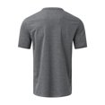 thumbnail image 5 of Mens Summer Simple Button Short Sleeve T Shirt Top Blouse, 5 of 5