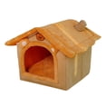 thumbnail image 2 of Cama para gatos de interior Casa para perros y gatos, cerrada, cómoda, cálida, suave, cama cueva para mascotas para perros, cachorros, gatos y gatitos Café M, 2 of 8