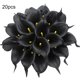 thumbnail image 1 of Decoración floral artificial Oficina en casa PU Flor falsa Ceremonia de boda Mini flor artificial, Negro 20 Piezas Eigraketly HA6565-07B*20, 1 of 3