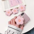 thumbnail image 3 of Pink Daisy Silicone Mobile Phone Grip Stand, 1Pcs Base and Grip for Phones Cute Flower Cell Phone Ring Holder(PINK), 3 of 4