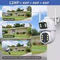 thumbnail image 2 of Ojo 12mp 4k Cámara Vigilancia Exterior Tres Lentes Zoom 10x Camaras wifi Camara de vigilancia Camara vigilancia Camara, 2 of 8
