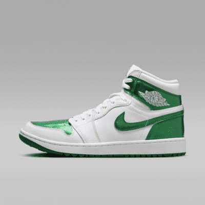Air Jordan I High G Men's Golf Shoes Color: White/Pine Green Size: M 11.5 / W 13