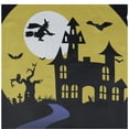thumbnail image 5 of Northlight Spooky House Halloween Outdoor House Flag with Bats and Witch 28" x 40", 5 of 7