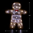 thumbnail image 6 of Northlight LED Lighted Acrylic Gingerbread Man with Bow Tie Outdoor Christmas Decoration - 16", 6 of 10