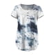 thumbnail image 3 of Moda de mujer Verano Sexy Impreso Regular Mujeres Mangas cortas Cuello en V Top con botones OAVQHLG3B Store  lin121212, 3 of 3