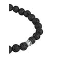 thumbnail image 3 of KUZZOI Men Round Lava Stone Bracelet with Skull Bead 7.48-9.05 inch, 3 of 5