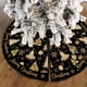 thumbnail image 5 of Falda de árbol de Navidad negra con estampado navideño dorado | Base de árbol de felpa de 89 x 89 cm | Diseño festivo de copos de nieve y adornos para la decoración del hogar, 5 of 5