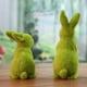 thumbnail image 2 of Decoración de conejito de Pascua, conejitos flocados, conejitos de musgo, decoración de primavera, figuras de conejo de resina para mesa, escritorio, decoraciones de Pascua (pequeño-2 unidad, 2 of 5