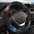 thumbnail image 3 of Lsque Outer Space Floating Numbers And Letters Ultra Soft Car Steering Wheel Cover for Women, Standard 15 inch Size for Truck Van SUV Auto, 3 of 8