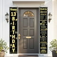 thumbnail image 5 of 13th Birthday Door Banner Back in 2012 Cover Porch Sign Banner Decorations Black Gold Cheers to 13 Years Old Birthday Door Porch Backdrop Party Supplies for Men Women, 5 of 7
